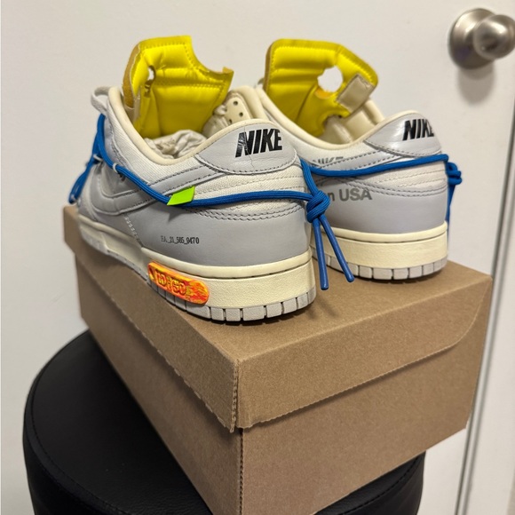2021 Nike Dunk Low Off-White Lot 10 Size: U.S Men’s 11.5 / USED Replacement BOX - Picture 2 of 15